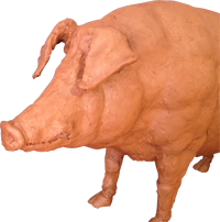 Escultura de Luis Martínez Giraldo para Iberian Pork Parade
